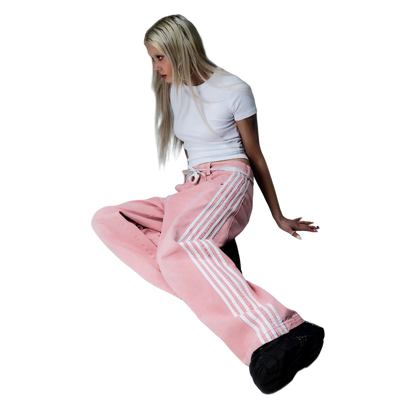 STRIPED DENIM (PINK)