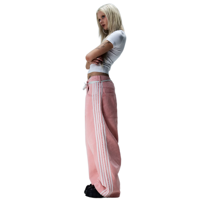 STRIPED DENIM (PINK)